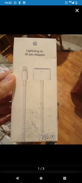 Adaptor apple 30 pini-lightning ,vga-30 pini si microUSB-lightning noi