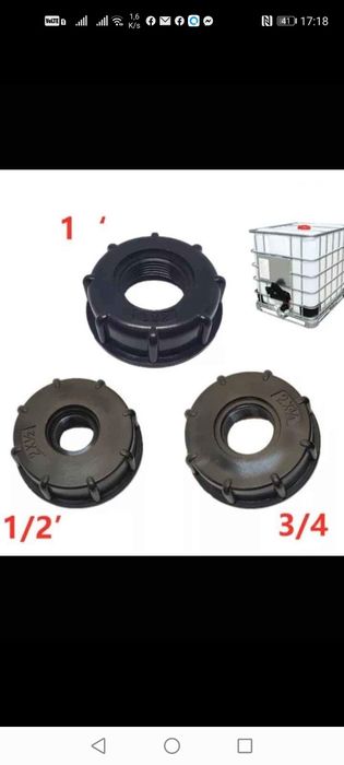Adaptor, robinet, reducție ibc pentru bazine, cuburi de 600 și 1000 l