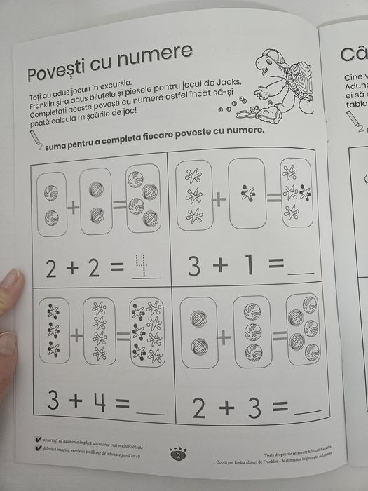 Set 3 cărți educative Franklin – Matematică în povești