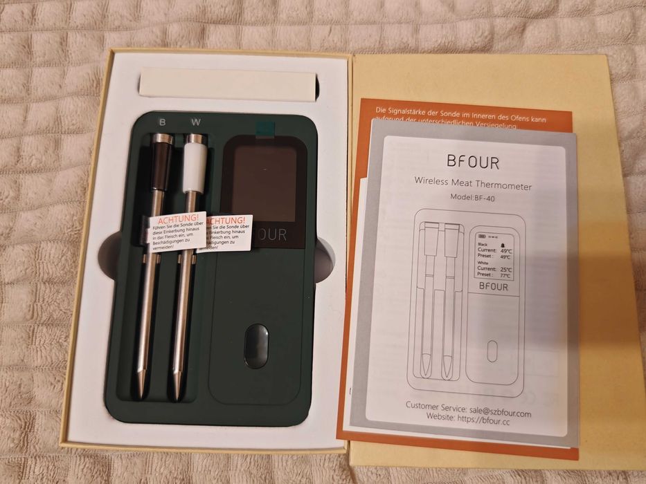 BFOUR BF-40 Wireless Smart термометър за месо и BBQ с 2 сонди