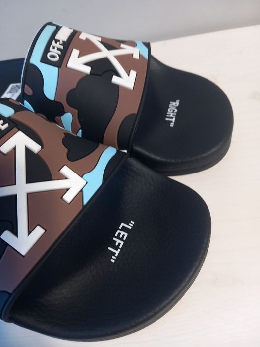 Off white slides, 38, 42  чехли, джапанки