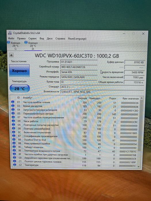 Жесткий диск 1tb хорошее состояние