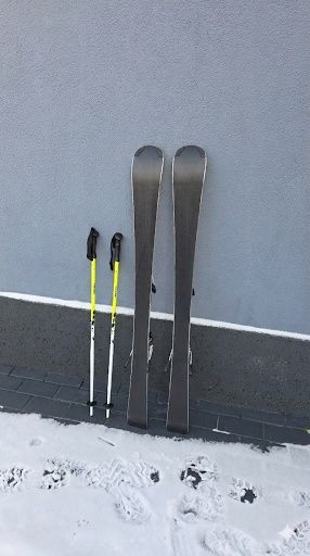 Vând Schiuri Copii Head Supershape 120 cm + Bețe (Stare Foarte Bună)