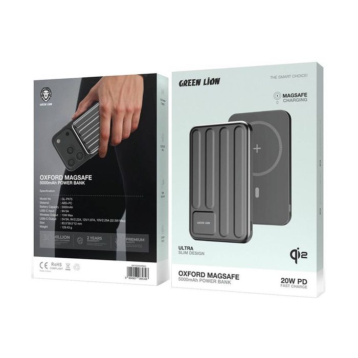 Power Bank Green Lion Oxford Magsafe 5.000 mAh