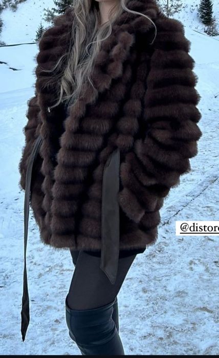 стильная эко-шубка под соболь