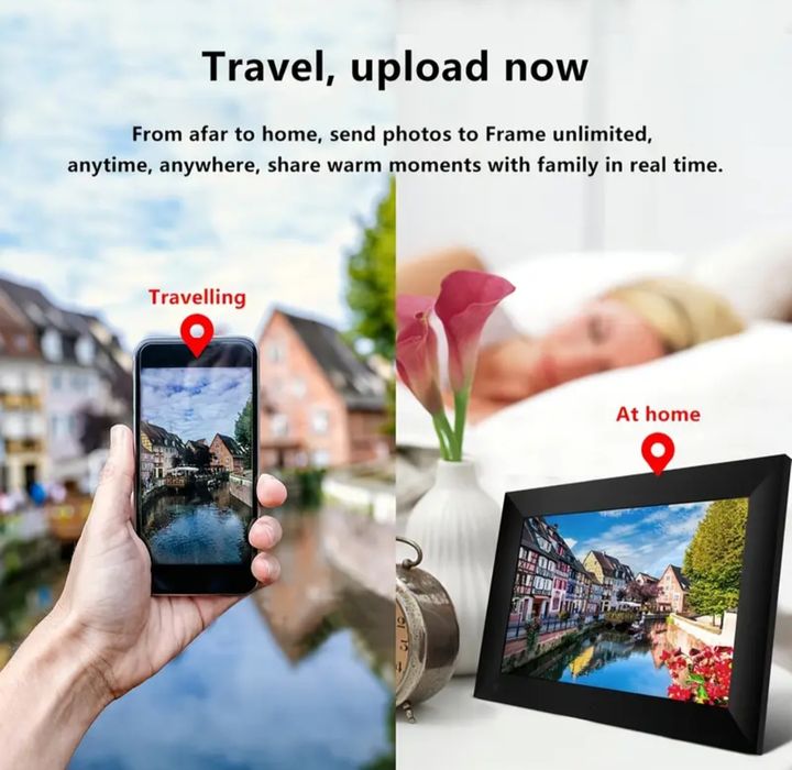 Smart Цифрова фоторамка WiFi 10,1-инчова 1280x800 32GB Uhale APP