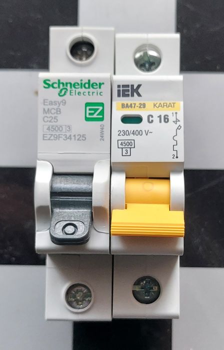 Автоматы IEK и Schneider electric