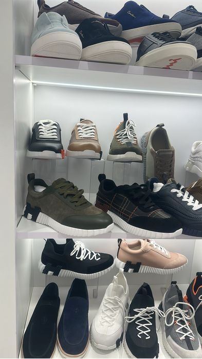 Adidasi hermes barbat piele naturala