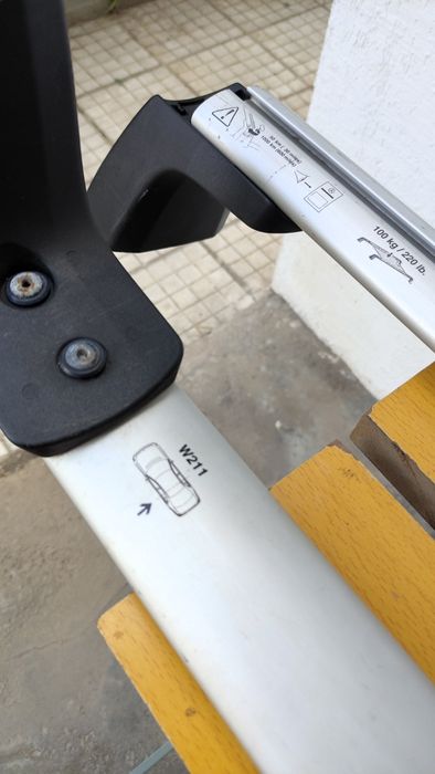 w211 Оригинален багажник за покрив (напречни греди, рейлинг, релси)