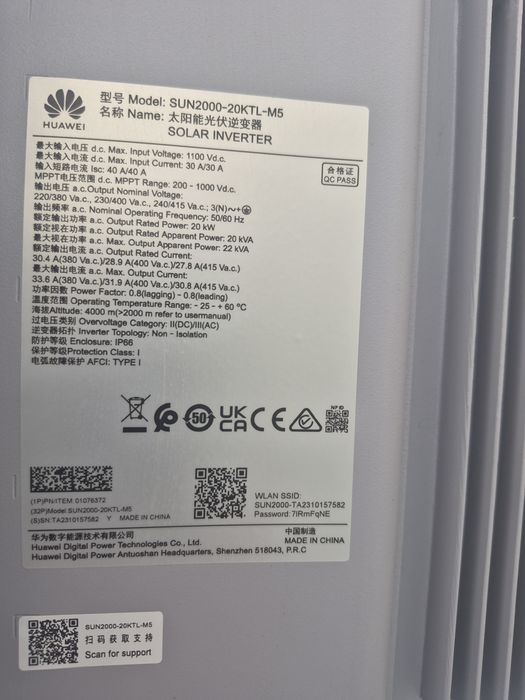 Invertor trifazat hibrid Huawei 20kw
