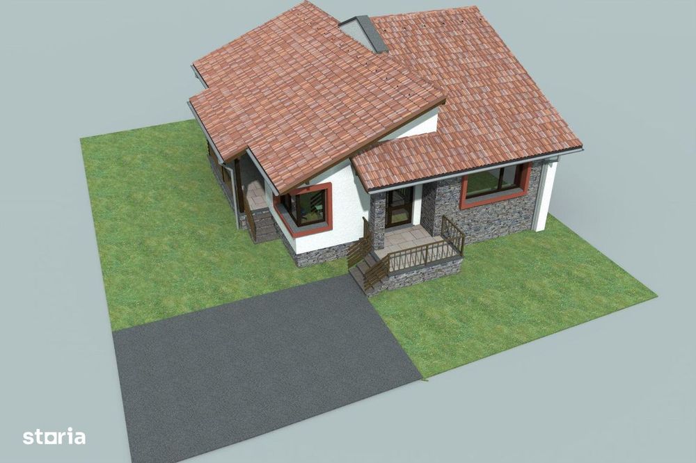 Casa noua single, 9 arii teren,  4 camere, gard, pivnita  Livezeni