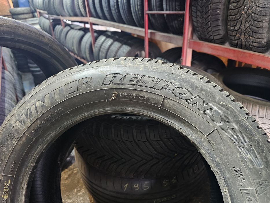 1x 185 60 15 m+s dunlop winter response 2