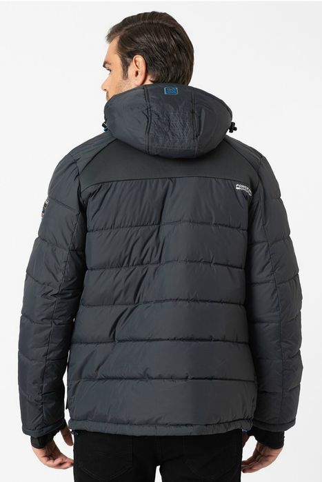 Geographical Norway Зимно яке Beachwood с качулка, Сив/Син