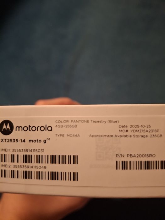 Telefon Motorola G06 Tapestry 256 gb, 4Gb Ram