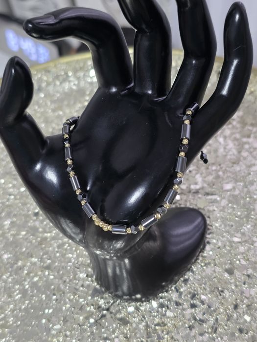 Bratari handmade cu bilute si linkuri aur 14 k