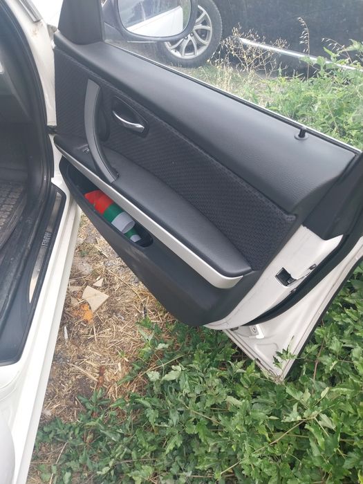 Перфектен Черен ел. кожен салон с мемори  Ляв Волан BMW E91 LCI FACE