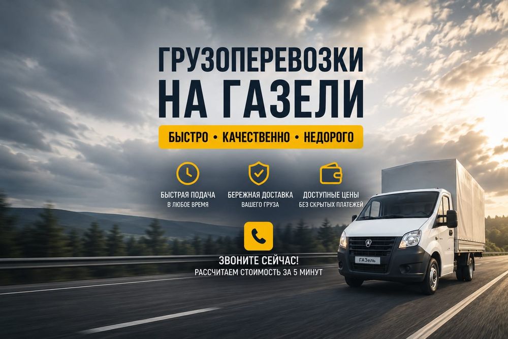 Грузоперевозки газели грузчики!!!