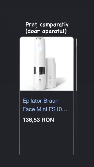 Set Aparat Braun Face FS1000 +Aparat Gillette Venus & 4 rezerve