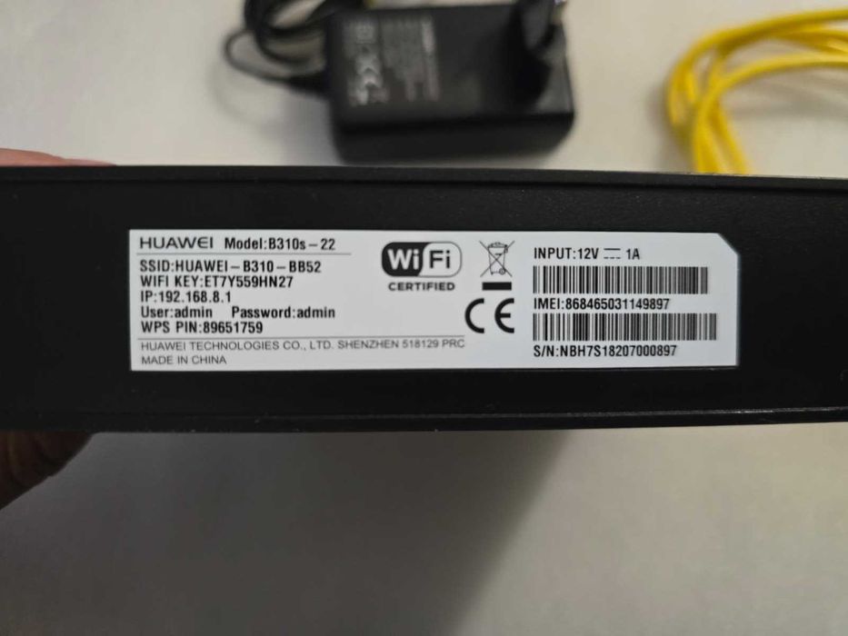Router Wireless 4G Huawei B310s-22 – Slot SIM, 150 Mbps, Liber de Rețea