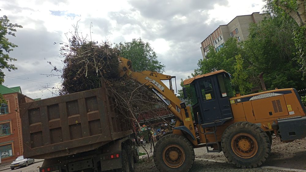 Вывоз мусора на самосвале хово