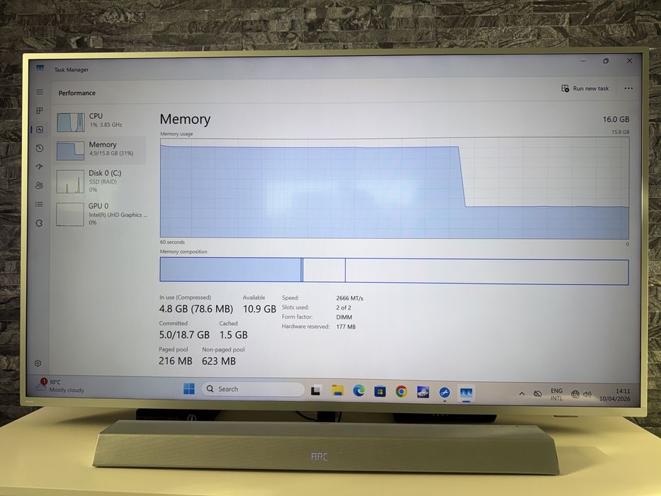 Unitate desktop CPU i5-8400, 16 Gb RAM DDR4, SSD 512 Gb