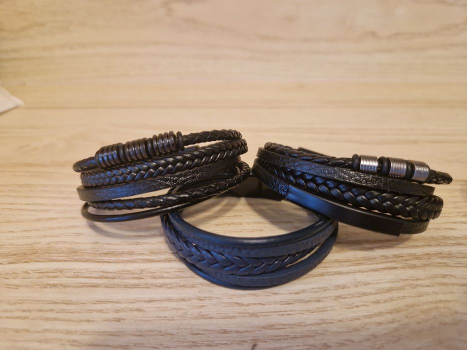 Bratari piele naturala prindere clips magnetic ideale cadou barbati