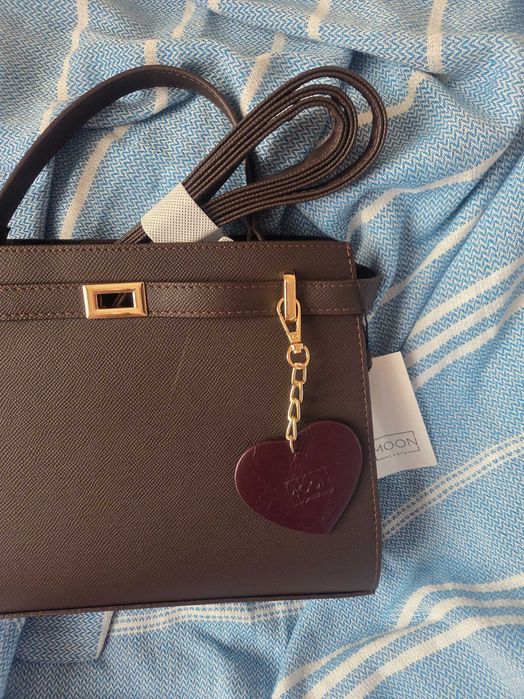 Елегантна чанта Moon Canta НОВА цвят Шоколад