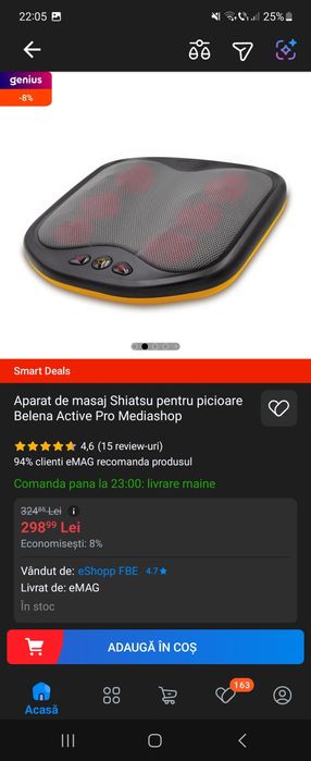 Aparat de masaj pt picioare