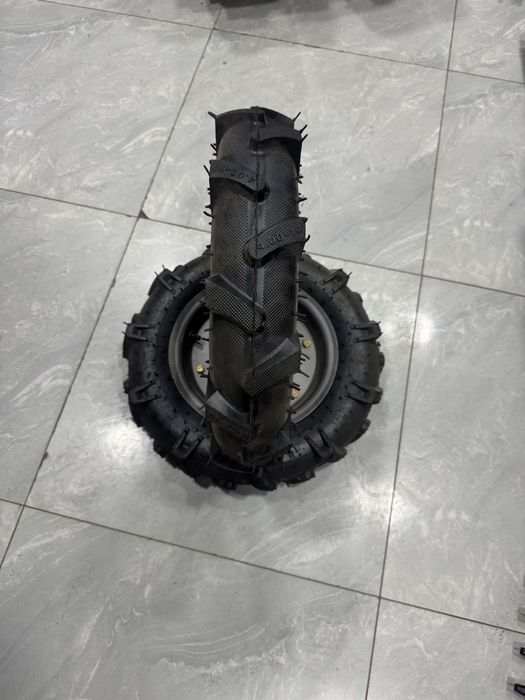 Motoblok uchun g‘ildirak 400-10 | Balon + shina | Mustahkam