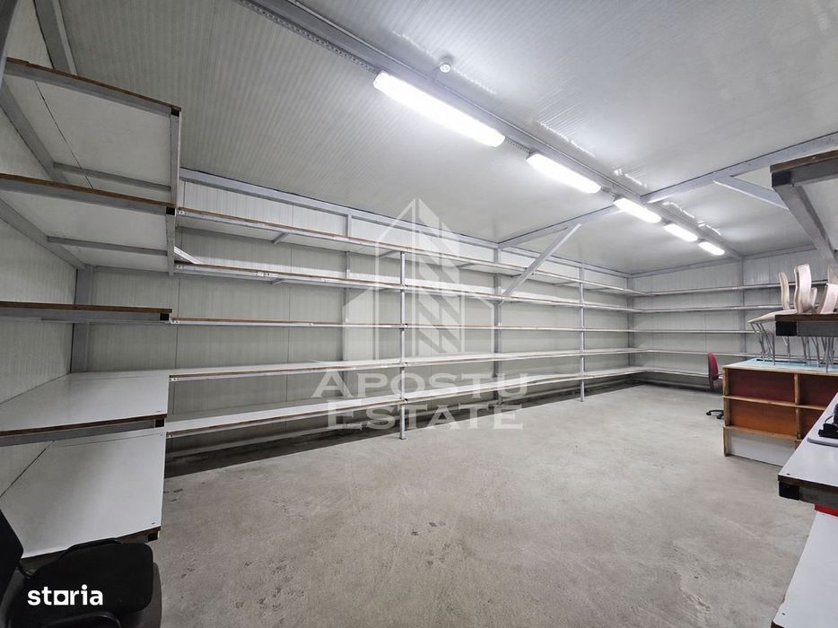 Spatiu depozitare, 100 mp + curte betonata, Mosnita Noua-Drumul Boilor