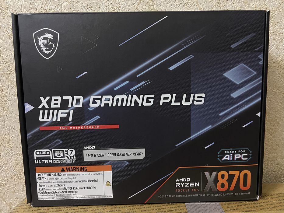 MSI X870 GAMING PLUS WIFI AM5 combo CORSAIR Vengeance RGB 32GBkit 6400