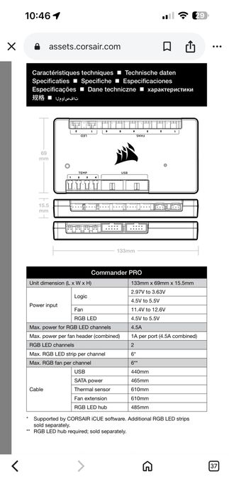 Corsair Commander Pro – controller RGB & ventilatoare stare impecabilă