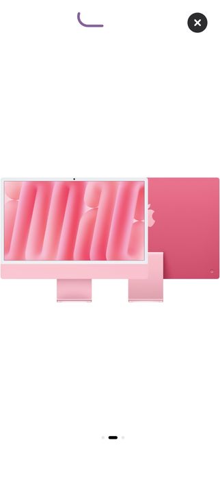 Sistem Desktop PC iMac 24" (2024) cu procesor Apple M4, 10 nuclee CPU and 10 nuclee GPU, 24", Retina 4.5K, 24GB, 512GB SSD, Pink