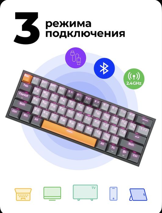 Redragon игровая клавиатура механическая беспроводная Fizz PRO