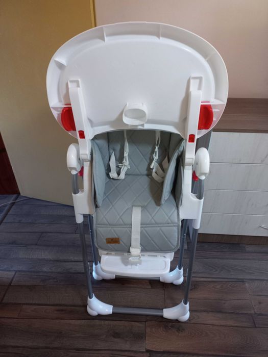 Столче за хранене LORELLI DULCE Grey Leather за деца на възраст 6+ месеца