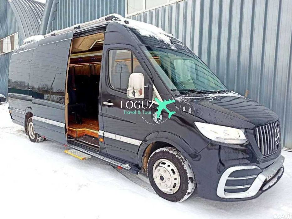 Sprinter minibus for trips to the mountains cities abroad with guide