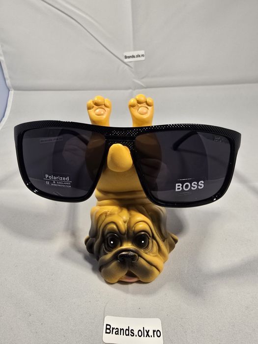 Ochelari de soare polarizati Boss, Black Frame, Lucios, 802, made in Italy