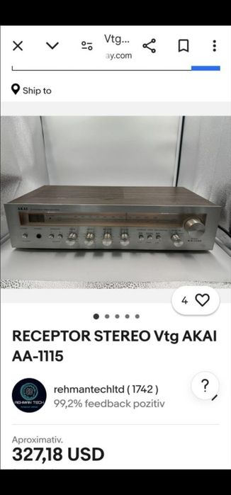 Amplificator statie amplituner receiver Akai AA 1115