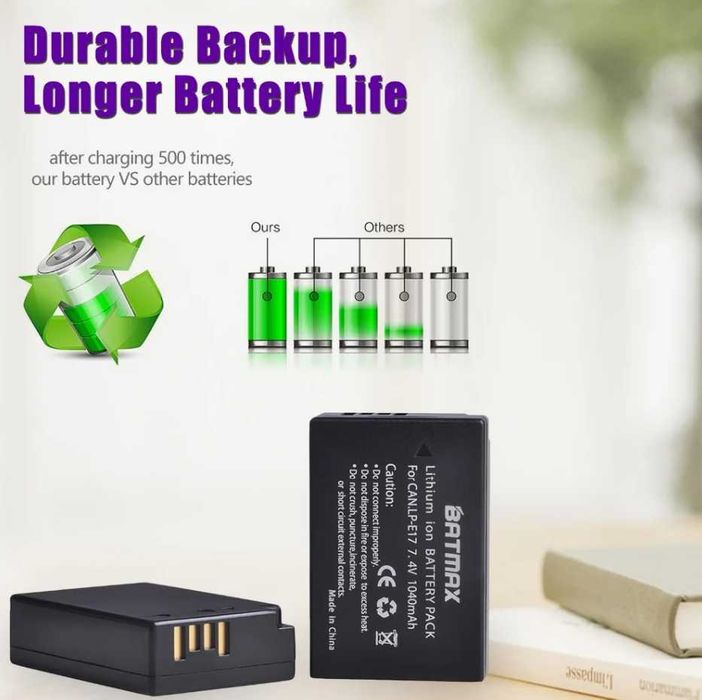 LP-E17 батерия и зарядно за canon R50 , R100 , RP , R10 , R8 и др.