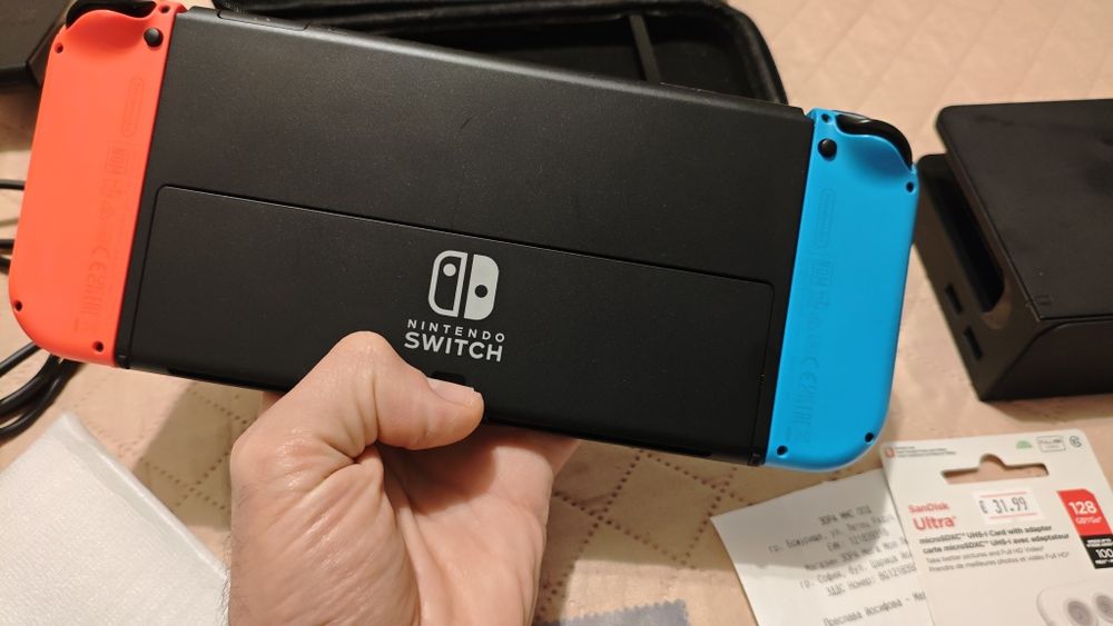 Nintendo Switch OLED с Picofly чип +128gb карта