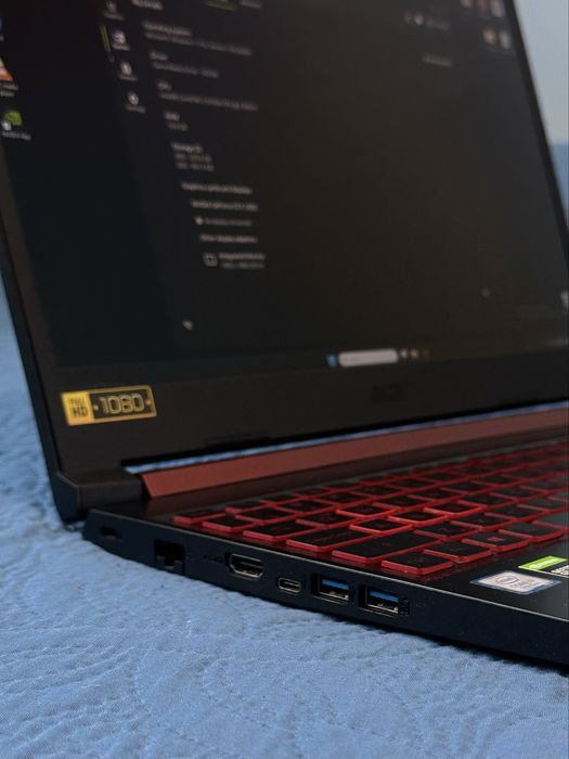 Acer Nitro 5 16RAM, Nvme, GTX1650, Геймърски Лаптоп