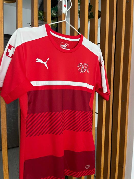 Tricou fotbal Elveția Puma training S original roșu Switzerland