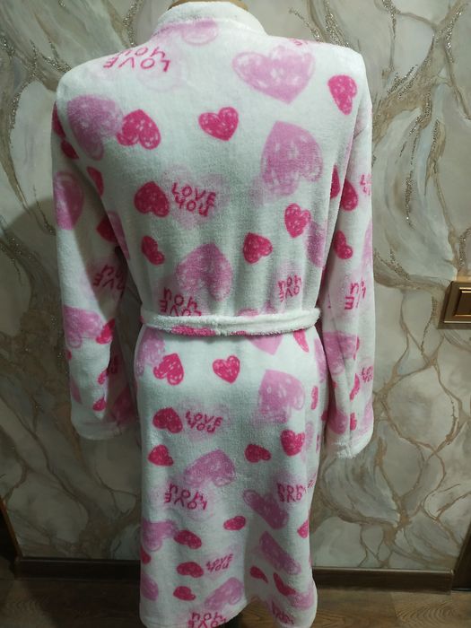 Жен. банный халат. Плюшевый. Размер 44-46