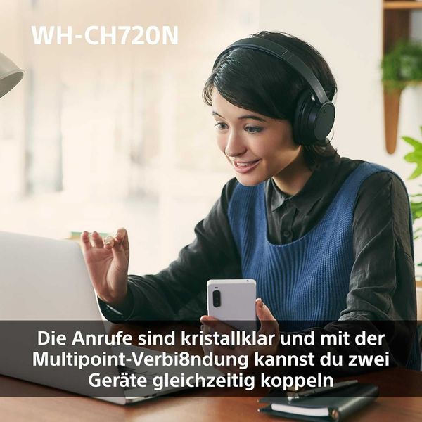Нови Безжични Слушалки Sony WH-CH720, ANC, 2 години Гаранция, до 35 часа
