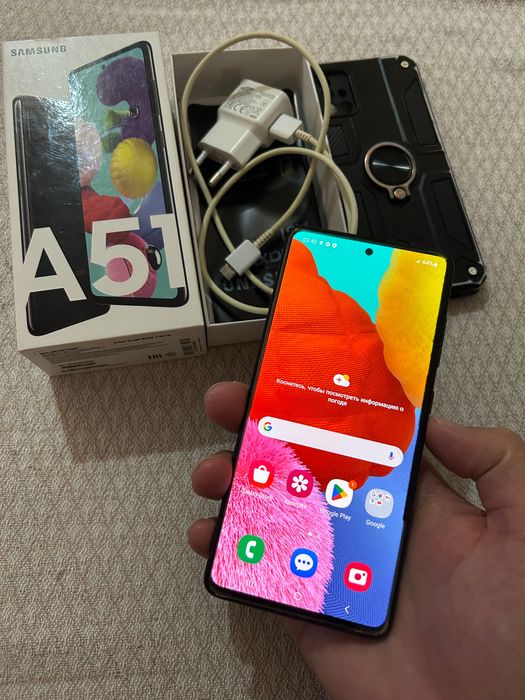 Samsung A51 жагдай жаксы ремонт болмаган таза телеофн полный комплект