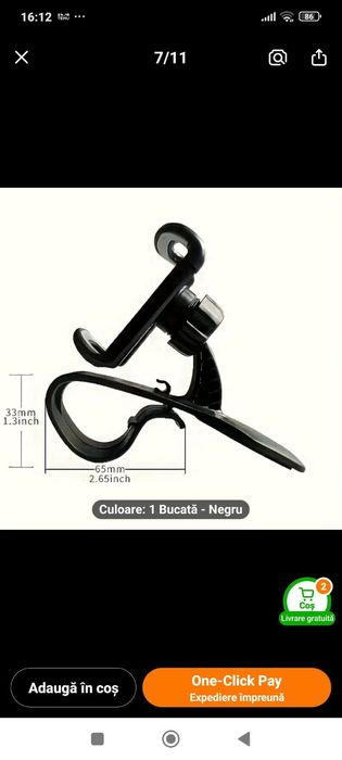 Suport auto pentru telefoanele mobile