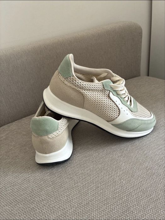 Pantofi casual din panza si piele intoarsa