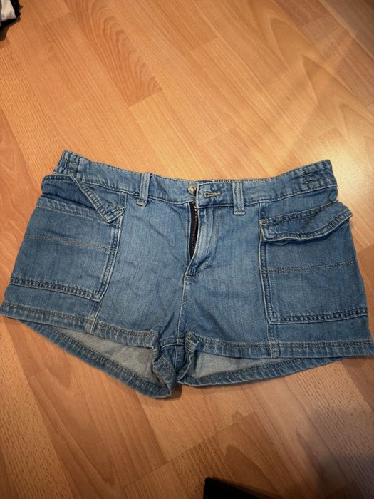 Blue denim shorts