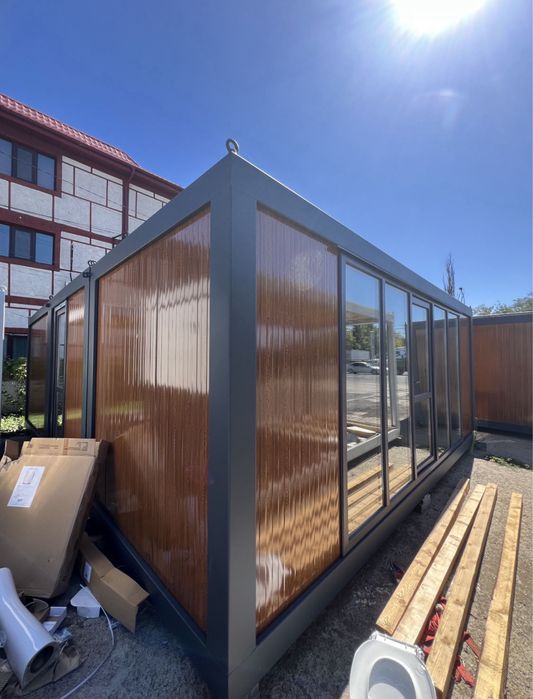 Container magazin modular fastfood cu grup sanitar