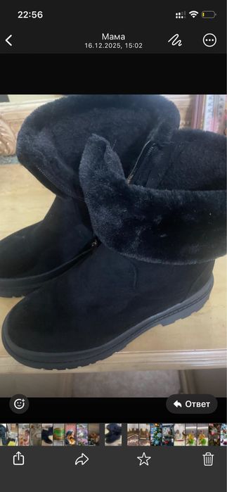 Сапоги замшевые